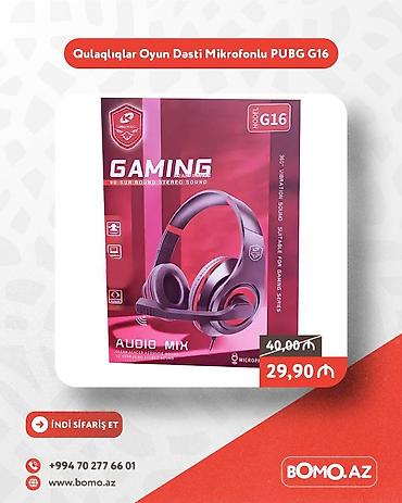 audio: 🔥 Qulaqlıqlar Oyun Dəsti Mikrofonlu PUBG G16 ✅ Brend: No Brand ✅ — 1