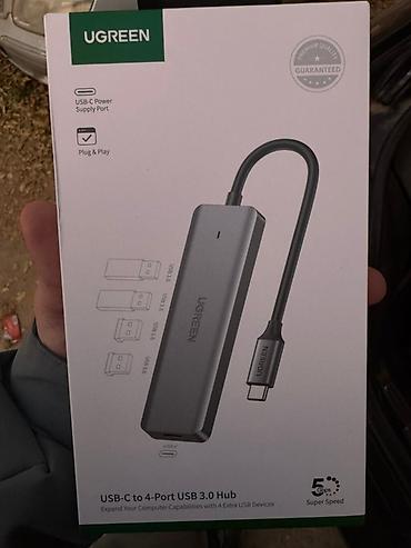iphone cable: UGREEN USB-C to 4-Port USB 3.0 Hub (модель CM219, P/N: 70336) В — 1