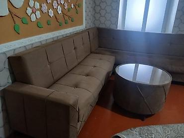 kreditle künc divanlar: Künc divan dəsti – yumşaq parça üzlü - Model: L formalı künc divan - — 5