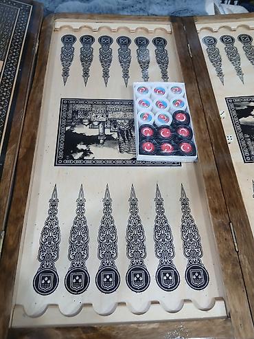 Nərdlər: Taxta nərd dəsti - Material: təbii ağacdan hazırlanmış qatlanan lövhə — 7