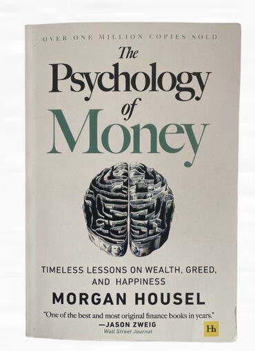 kitab şkafi: Psychology of Money - kitabı. Kitab ingiliscədir. Yaxşı