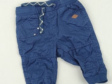 beżowe legginsy prążkowane: Denim pants, Coccodrillo, 3-6 months, condition - Very good