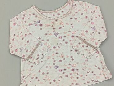 bluzka z bufiastymi rękawami w kwiaty: Bluzka, 3-6 m, stan - Zadowalający