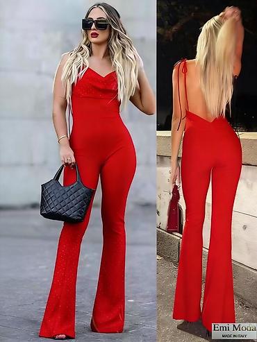 Kombinezoni: 💫Ženski elegantni kombinezon - Model: uski kroj sa zvonastim — 1