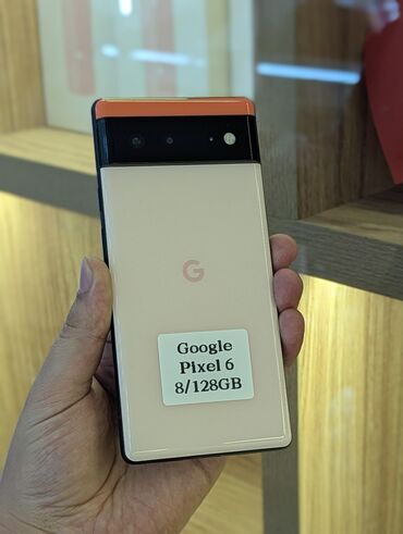 аккумуляторы для телефонов: Google Pixel 6, Колдонулган, 128 ГБ, түсү - Кызыл, Бөлүп төлөө менен, 1 SIM, eSIM