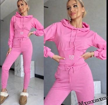 Gornji i donji deo: ✨Ženski komplet trenerke sa kapuljačom – visok struk i uski kroj ✅2500 — 1