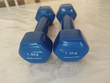 İdman döşəkləri və xalçaları: Rezin Qantellər, Çəki: 1 kq, İşlənmiş