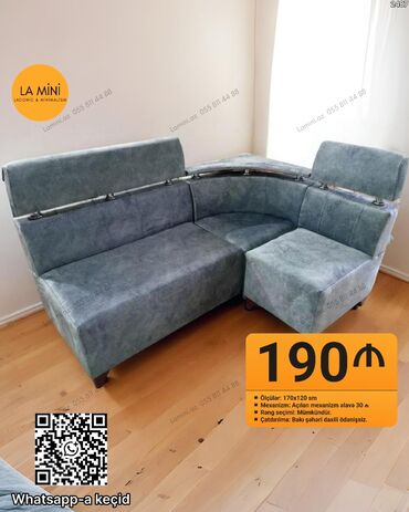 metbex ucun moyka: LA MİNİ brendinin künc oturacaq dəsti - Model: açılan mexanizmli künc