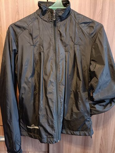 лёгкая куртка: Ветровка, Осень-весна, На флисе, XL (EU 42)