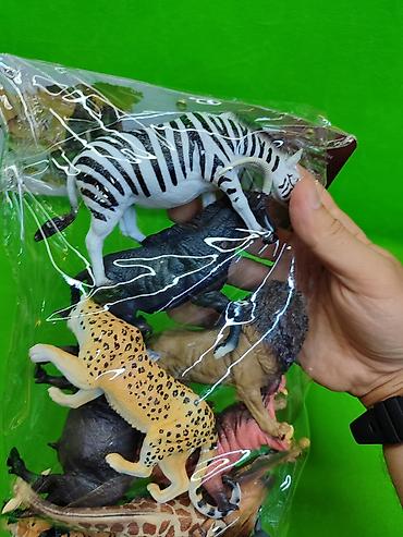 жираф: Игрушки резиновые дикие животные для детей🐯 Комплектация товара — 6