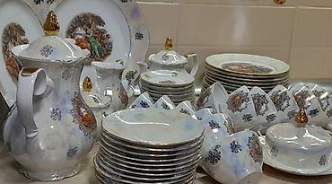 Qab-qacaq və mətbəx ləvazimatları: Çay dəsti, Farfor, 12 nəfərlik, Almaniya — 3