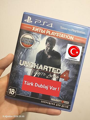 PS4 (Sony Playstation 4): Uncharted 4 ciziğsiz tam ideal Türk Rus dublaj 
4 ə və 5 ə gedir — 1