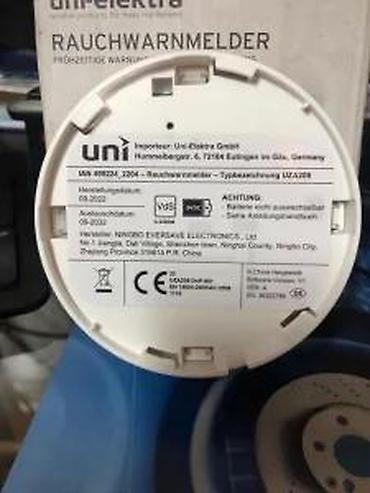 Oprema i sredstva za zaštitu: Uni-Elektra detektor dima (model UZA208) - Optički detektor dima za — 12