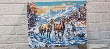 Картины: Продаю готовую картину 30 на 40см (мозайка) и картину красками на — 22