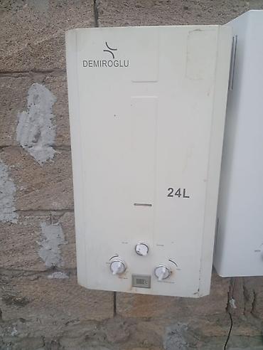 kran başlığı: DEMİROĞLU qazla işləyən su qızdırıcısı – 24L - 24 litr/dəqiqə axın — 1
