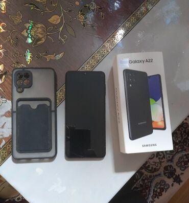 samsunq a22: Samsung Galaxy A22, 64 ГБ, цвет - Черный, Отпечаток пальца, Две SIM карты