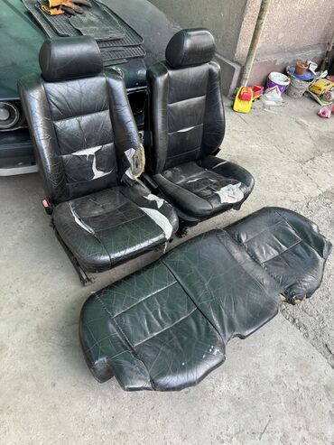 полик е34: Комплект сидений, Кожа, BMW 1995 г., Б/у, Оригинал, Германия