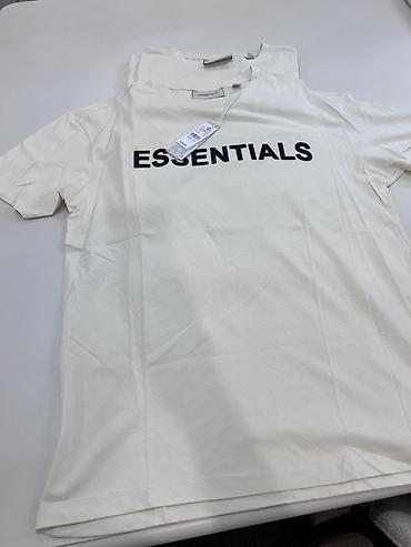 футболка hba: Мужские футболки ESSENTIALS Fear of God Доступен только в XXL размере — 3