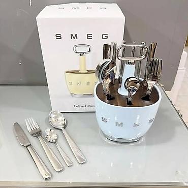 разливное мороженое: Подставка для столовых приборов SMEG Cutlery Caddy - Стильный — 6