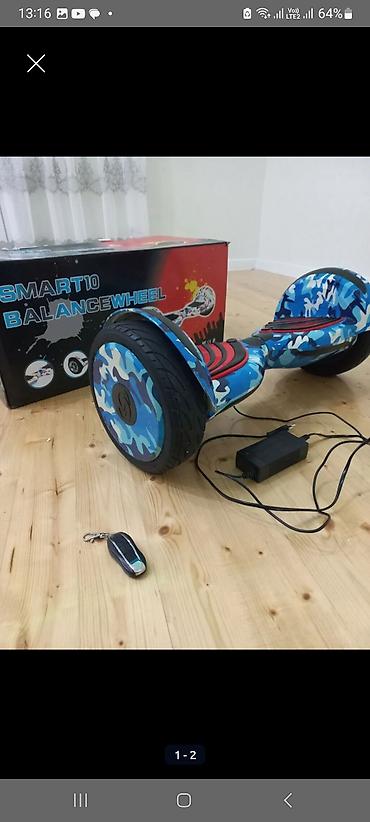 Smart10 Balance Wheel hoverboard - Rəng/naxış: mavi kamuflyaj gövdə