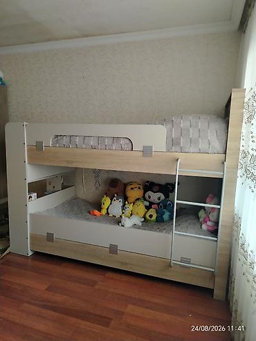 Детская мебель: Uşaq otağı üçün iki mərtəbəli çarpayı-garnitur - Model: iki mərtəbəli — 1