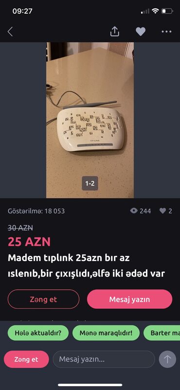 bakcell mifi modem: Mademnən iki eded var ikidini de alana endirim olunacaq,uciz verilir