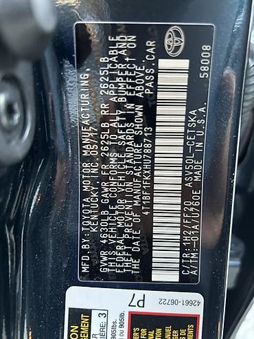camry 2013: Toyota Camry: 2017 г., 2.5 л, Автомат, Бензин, Седан — 9