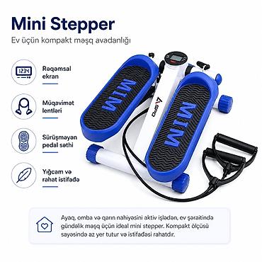 №: 14977 Məhsulun adı: Mini stepper Aspo, göy Brend: Aspo Kateqoriya