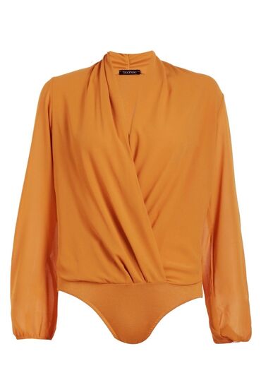 bodi bluze: M (EU 38), Cotton, color - Orange