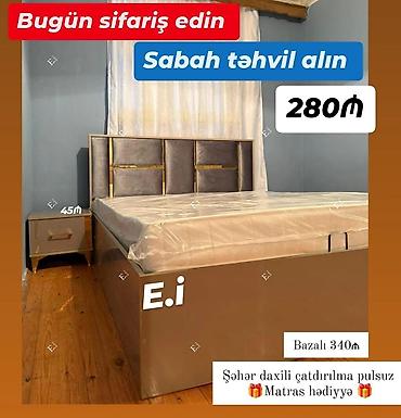 buğda arpa: Yataq dəsti – müasir dizayn - Rəng: bej/qızılı detallar ilə - Başlıq — 1