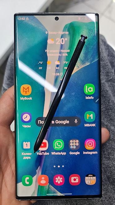 Уюлдук телефондор жана аксессуарлар: Samsung Galaxy Note 20 Ultra, Колдонулган, 256 ГБ, түсү - Кара, eSIM, 2 SIM — 1