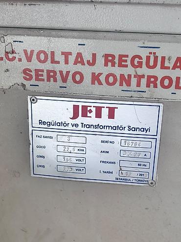 transformator: JETT markalı A.C. Voltaj Regülatörü (Servo Kontrol) - Tip: Üç fazlı — 2