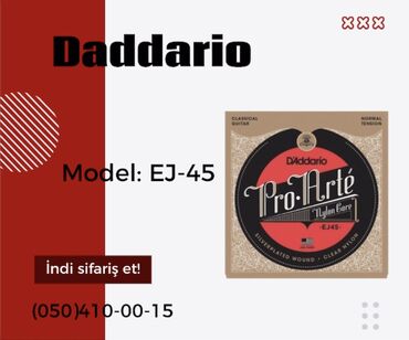 müştük: Daddario klassik gitara simi

Model: EJ45