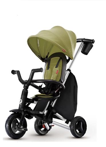 stokke xplory: Детский трехколесный велосипед-коляска складной, оливкового цвета — 2