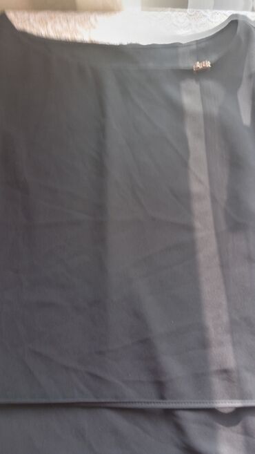 Köynək və bluzalar: Qara rəngdə şık tunika/kofta - Dizayn: Yuxarı hissəsi hamar parça — 5