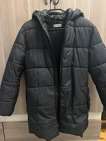 paltolar 2024: MNG Kids qışlıq paltok – 152 sm (12 yaş) - Rəng: qara - Model: uzun — 2