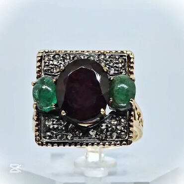 Üzüklər: Üzük, Sarı qızıl, Qranat — 3