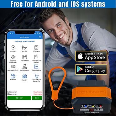 AZ - Diagnostic auto scanners: Novo - Konnwei KW906 Bluetooth OBD2 Auto dijagnostika ✅ Bluetooth 5.2 — 6