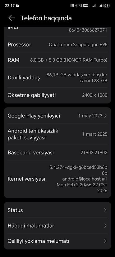 huawei honor 8 pro: Honor X9a, rəng - Yaşıl, İki sim kartlı — 5