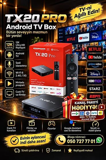 wi və sa: TX20 Pro Android TV Box - 12K Ultra HD dəstəyi ilə yüksək görüntü — 1