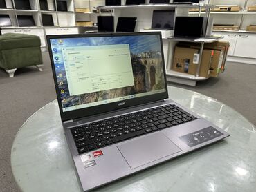 купить ноутбук в рассрочку: Ноутбук, Acer, 16 ГБ ОЗУ, AMD Ryzen 7, 15.6 ", Б/у, Для несложных задач, память SSD