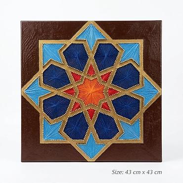 Декор и интерьер: Панно в технике нитяной графики (string art) - Размер: 43 × 43 см — 2