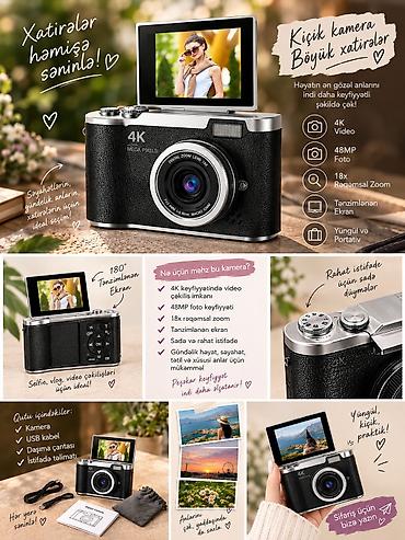 Фотоаппараты: 4K rəqəmsal foto/video kamera – yüngül, portativ, gündəlik çəkilişlər — 1