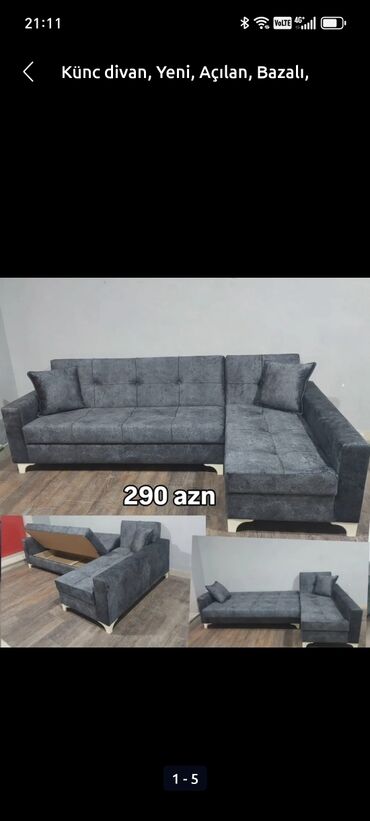 Divanlar: Künc divan, Yeni, Açılan, Bazalı, Parça, Şəhərdaxili pulsuz çatdırılma — 21