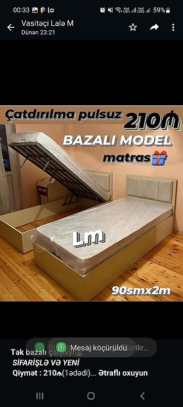 tek kravat ucuz: *Tək bazalı çarpayı*👑 _*SİFARİŞLƏ VƏ YENİ*_ *Qiymət : 210₼*(1ədədi) — 1