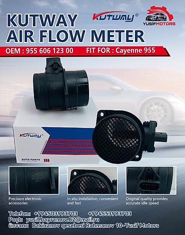 606 mator: KUTWAY Air Flow Meter (Hava Axını Ölçən) Uyğunluq: - Porsche Cayenne — 1