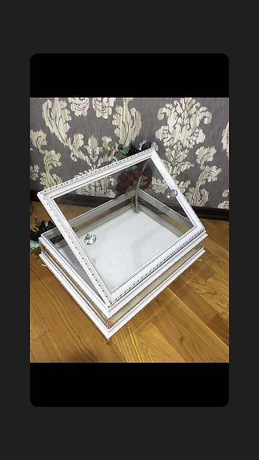 sandiq: Şüşə qapaqlı bəzəkli nişan/qəndil qutuları - Material: şəffaf — 5