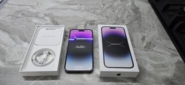 Apple iPhone: IPhone 14 Pro Max, Б/у, 256 ГБ, Deep Purple, Чехол, Кабель, Коробка, 89 %