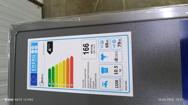 Стиральные машины: Стиральная машина Midea, Новый, Автомат, 10 кг и более, Компактная at lalafo.kg — 8 Стиральные машины: Стиральная машина Midea, Новый, Автомат, 10 кг и более, Компактная — 8