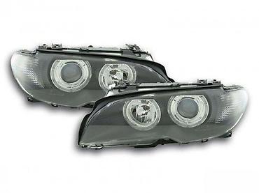 CRNI ANGEL EYES FAROVI BMW SERIJA 3 E46 COUPE RESTYLING | Crni